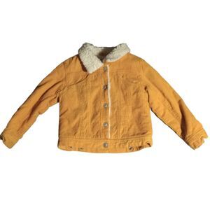 The Children's Place Kids Size XS (4) Orange Corduroy Lined Jacket